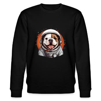 Bulldog en tant qu’astronaute - Sweat bio CHANGER Stanley/Stella Unisexe - noir - Devant - Nik (191cm) & Marisol (170cm)