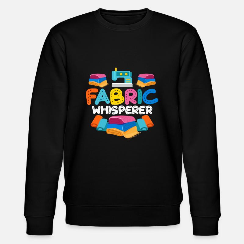 Fabric Whisperer Sewing Machine Crafting - Stanley/Stella CHANGER Unisex Organic Sweatshirt - black
