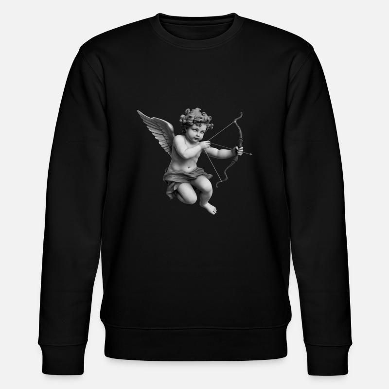 Baby-Statue von Amor - Stanley/Stella Unisex Bio-Sweatshirt CHANGER  - Schwarz