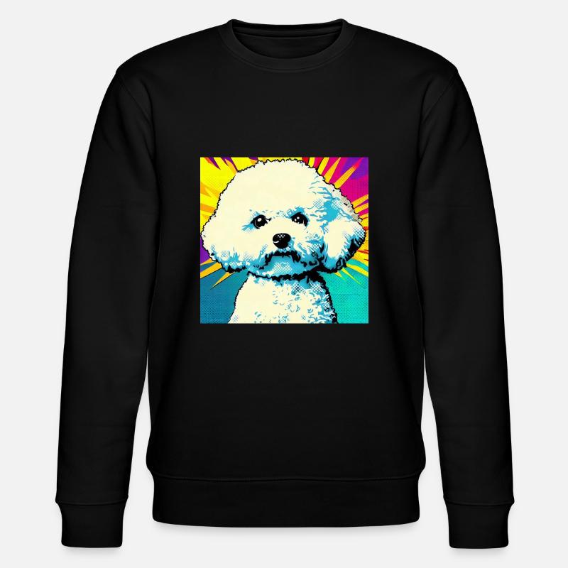Bichon Frisé Pop art - Sweat bio CHANGER Stanley/Stella Unisexe - noir