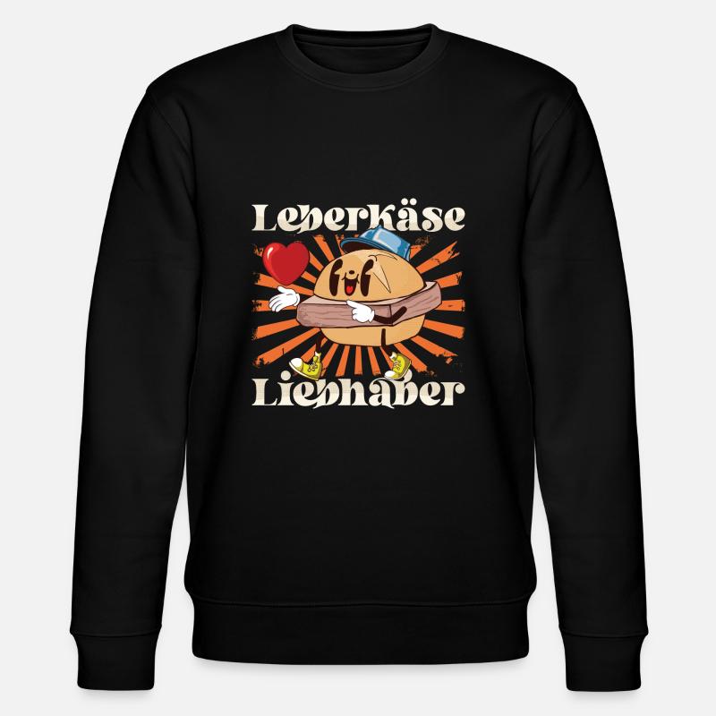Leberkäse Liebhaber Fleischkäse Brötchen - Stanley/Stella Unisex Bio-Sweatshirt CHANGER  - Schwarz
