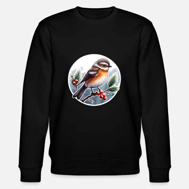 Wintervogel - Stanley/Stella Unisex Bio-Sweatshirt CHANGER  - Schwarz