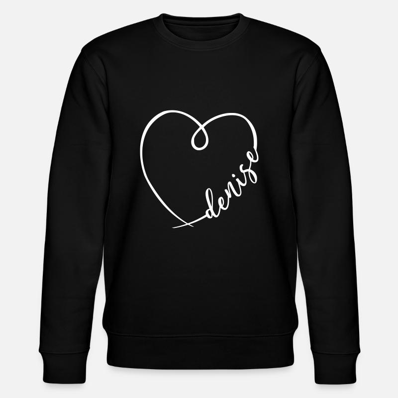 Denise Nom calligraphie coeur - Sweat bio CHANGER Stanley/Stella Unisexe - noir