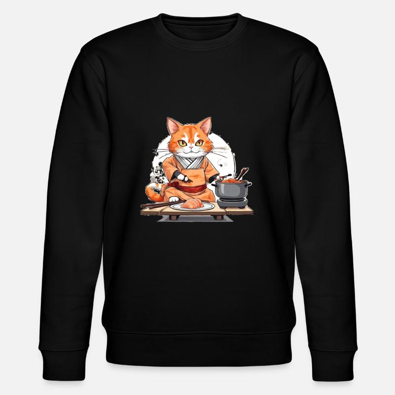 chat sushi 2 - Sweat bio CHANGER Stanley/Stella Unisexe - noir