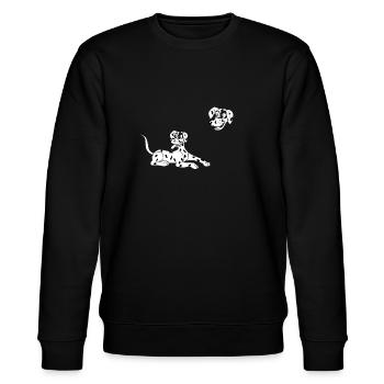 Dalmatiner - Stanley/Stella Unisex Bio-Sweatshirt CHANGER  - Schwarz - Vorne - Nik (191cm) & Marisol (170cm)