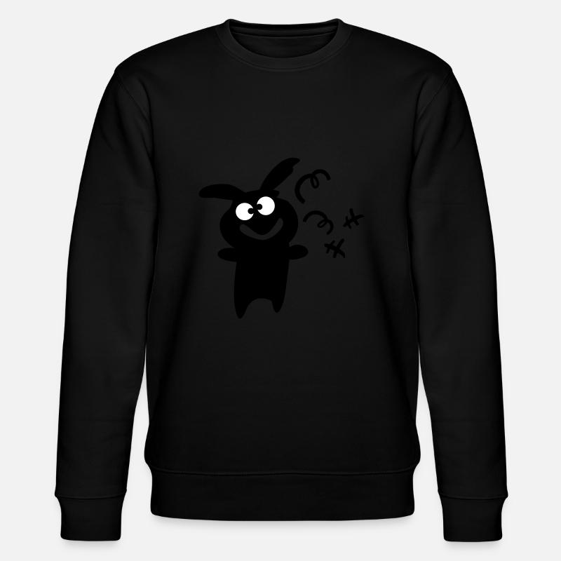 Funny Rabbit - Stanley/Stella Unisex Bio-Sweatshirt CHANGER  - Schwarz