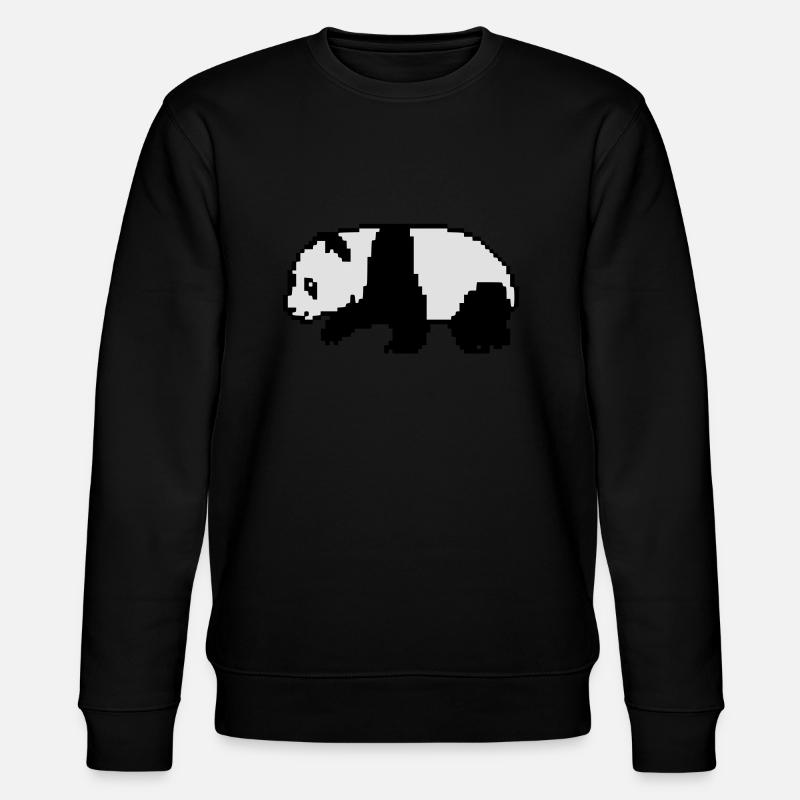 Pixel Panda - Stanley/Stella CHANGER Unisex Organic Sweatshirt - black
