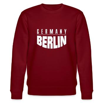 Berlin - Germany - Stanley/Stella Unisex Bio-Sweatshirt CHANGER  - Burgunderrot - Vorne - Nik (191cm) & Marisol (170cm)