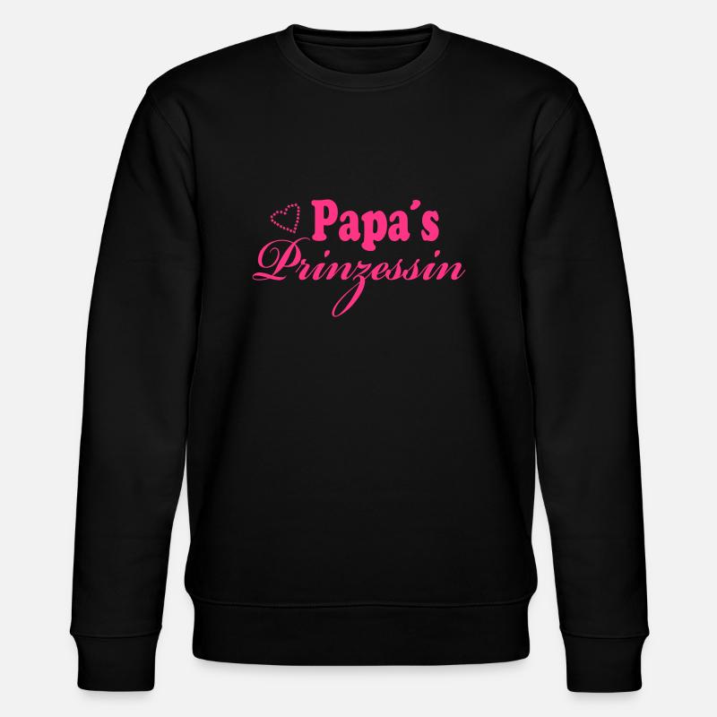 Papas Prinzessin - Stanley/Stella Unisex Bio-Sweatshirt CHANGER  - Schwarz