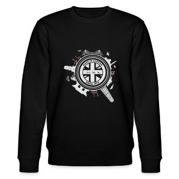 CHAINSTORY x Brompton My Alternative Transport - Stanley/Stella CHANGER Unisex Organic Sweatshirt - black - Front - Nik (191cm) & Marisol (170cm)