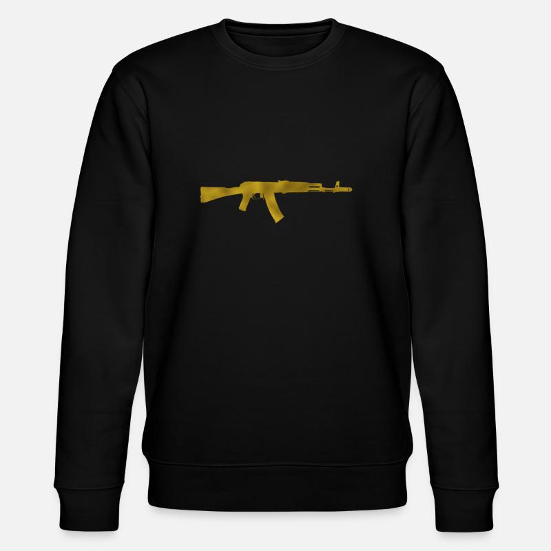 AK 47 Gold - Stanley/Stella Unisex Bio-Sweatshirt CHANGER  - Schwarz
