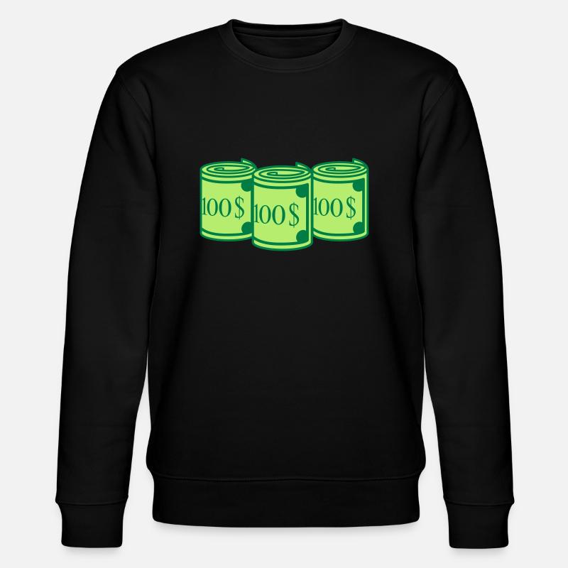 Viele 100 Dollar - Stanley/Stella Unisex Bio-Sweatshirt CHANGER  - Schwarz