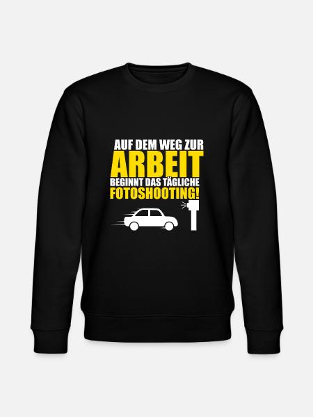 Lustiger Blitzer Spruch - Stanley/Stella Unisex Bio-Sweatshirt CHANGER  - Schwarz