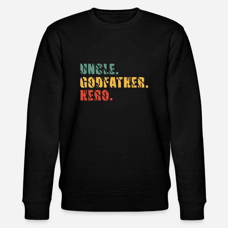 Onkel Pate Held - Stanley/Stella Unisex Bio-Sweatshirt CHANGER  - Schwarz