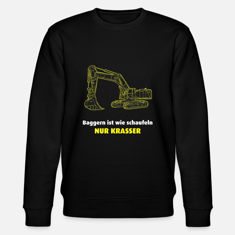 Bagger, Baggern ist krasser - Stanley/Stella Unisex Bio-Sweatshirt CHANGER  - Schwarz