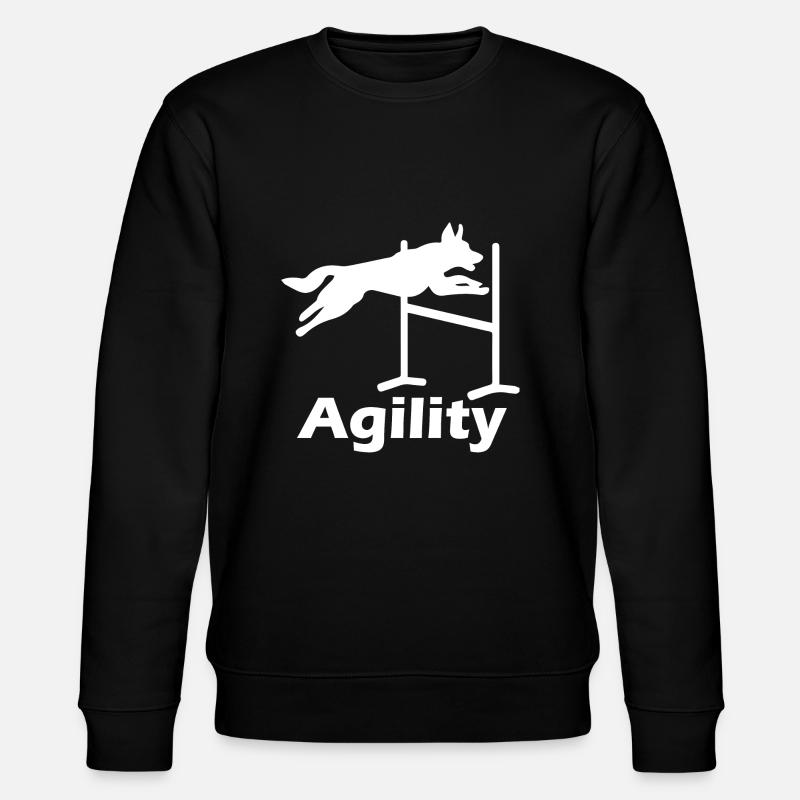 Hund Dog Agility - Stanley/Stella Unisex Bio-Sweatshirt CHANGER  - Schwarz