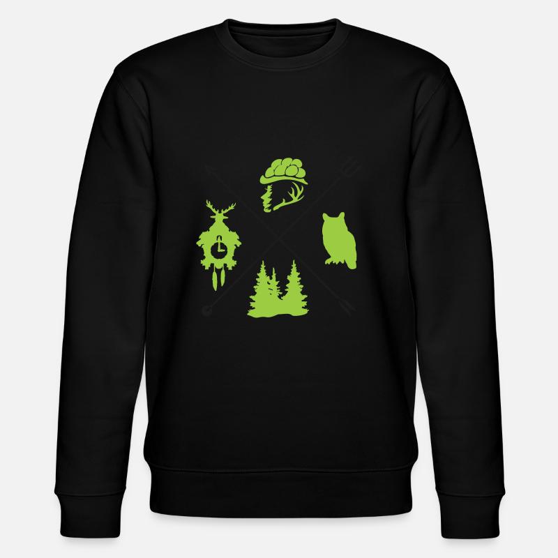 Black Forest Wegweiser - Stanley/Stella Unisex Bio-Sweatshirt CHANGER  - Schwarz