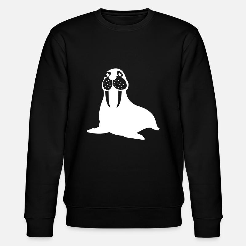 walross - Stanley/Stella Unisex Bio-Sweatshirt CHANGER  - Schwarz