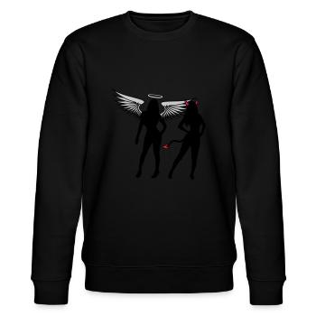 Angel Devil Girls - Stanley/Stella CHANGER Unisex Organic Sweatshirt - black - Front - Nik (191cm) & Marisol (170cm)