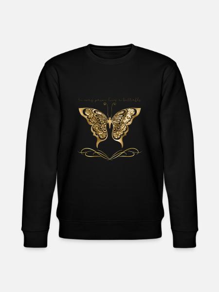 Papillon doré - Sweat bio CHANGER Stanley/Stella Unisexe - noir