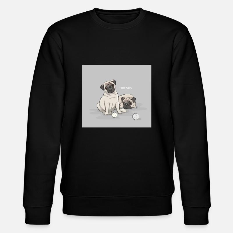 Mops - Stanley/Stella Unisex Bio-Sweatshirt CHANGER  - Schwarz