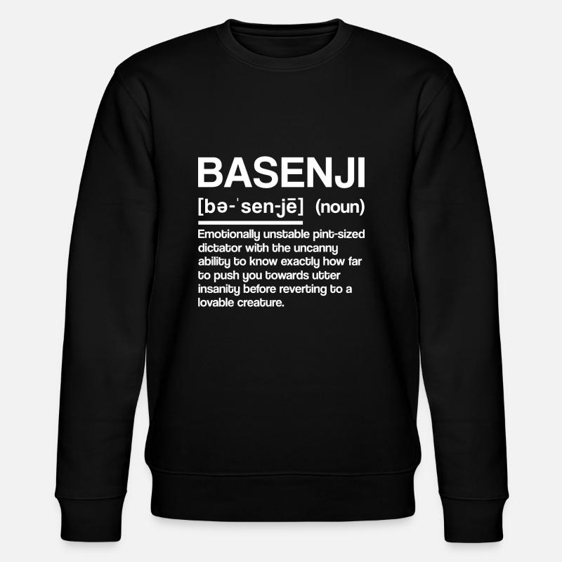 Basenji Dog Gift - Stanley/Stella CHANGER Unisex Organic Sweatshirt - black