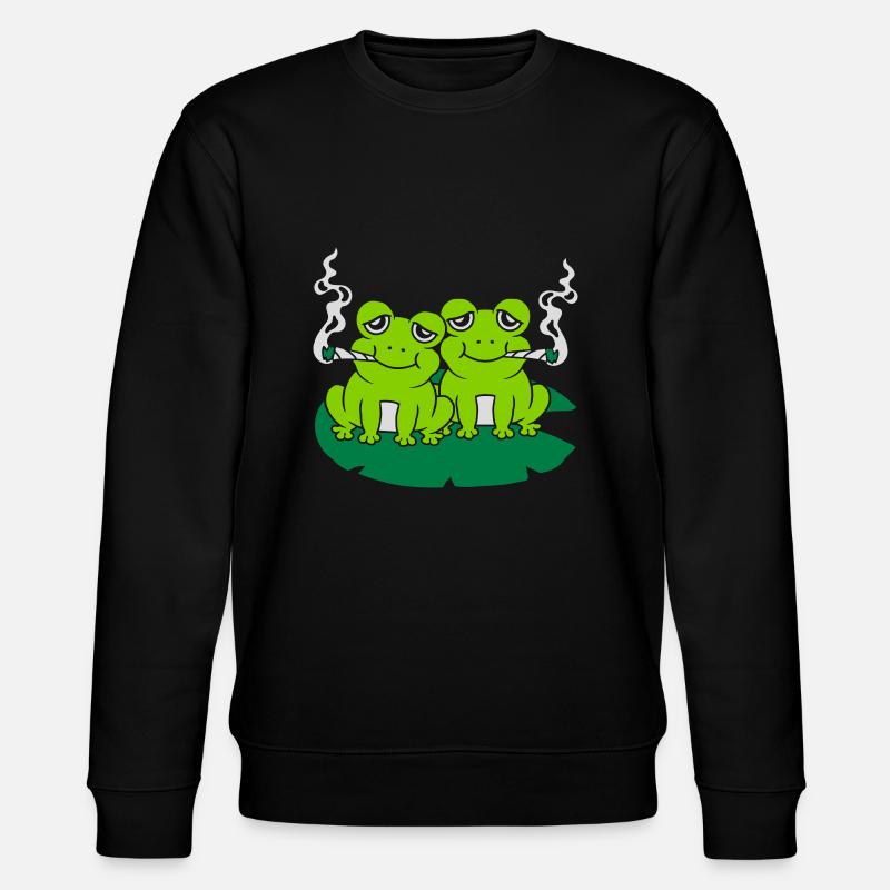 Joint smoke 2 grenouilles - Sweat bio CHANGER Stanley/Stella Unisexe - noir