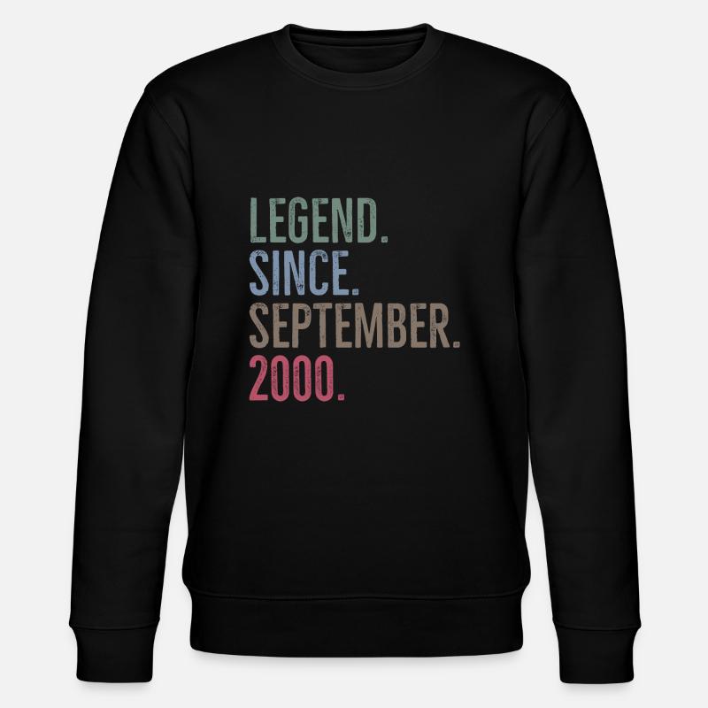 Legend Since September 2000 - Stanley/Stella CHANGER Unisex Organic Sweatshirt - black