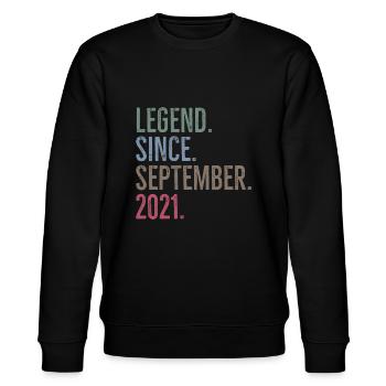Legende seit September 2021 - Stanley/Stella Unisex Bio-Sweatshirt CHANGER  - Schwarz - Vorne - Nik (191cm) & Marisol (170cm)