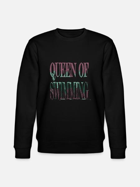 swimming funny swimsuit tshirts - Stanley/Stella CHANGER Unisex Organic Sweatshirt - black