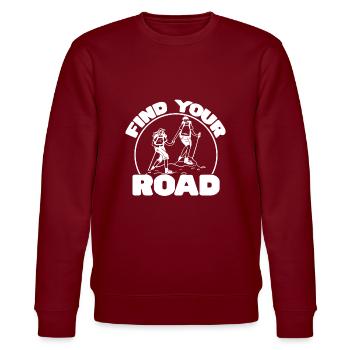 Find your way Hiking Hiking - Stanley/Stella CHANGER Unisex Organic Sweatshirt - burgundy - Front - Nik (191cm) & Marisol (170cm)