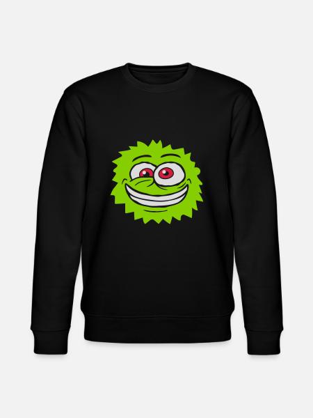 Hairy monster crazy face - Stanley/Stella CHANGER Unisex Organic Sweatshirt - black