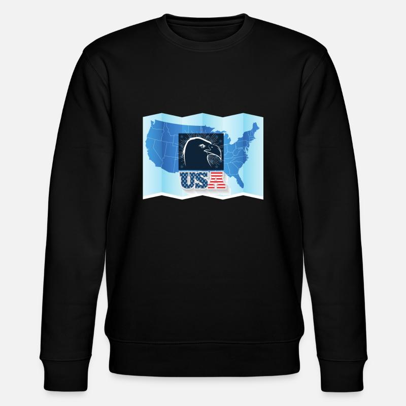 USA, American Eagle - Stanley/Stella Unisex Bio-Sweatshirt CHANGER  - Schwarz