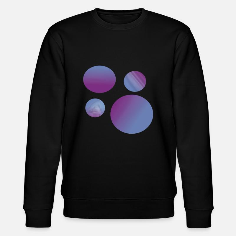 purple blue Planets - Stanley/Stella Unisex Bio-Sweatshirt CHANGER  - Schwarz