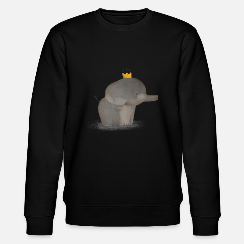 Petit éléphant mignon - Sweat bio CHANGER Stanley/Stella Unisexe - noir