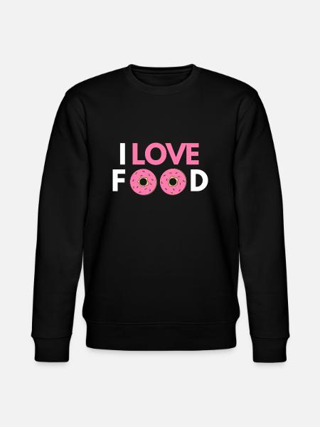 Ich liebe Essen - Stanley/Stella Unisex Bio-Sweatshirt CHANGER  - Schwarz