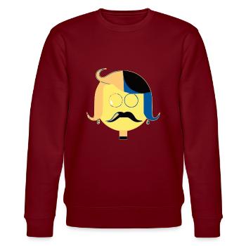 Herr Jeko - Stanley/Stella Unisex Bio-Sweatshirt CHANGER  - Burgunderrot - Vorne - Nik (191cm) & Marisol (170cm)