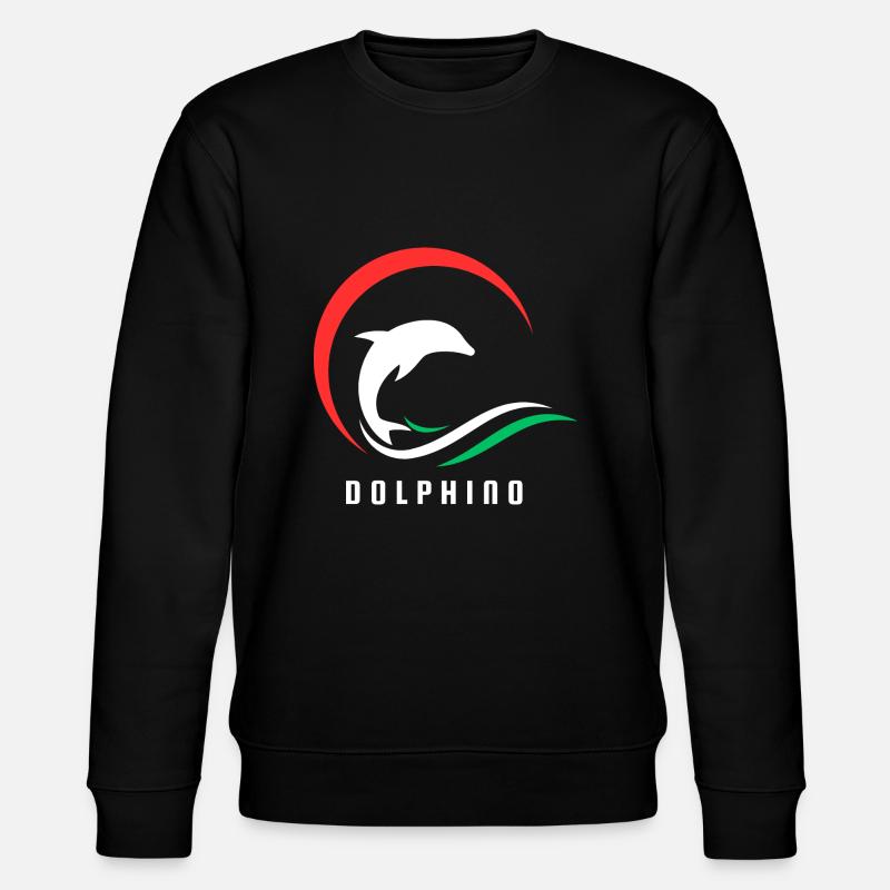 Dolphin, Logo Design, Funny - Stanley/Stella CHANGER Unisex Organic Sweatshirt - black