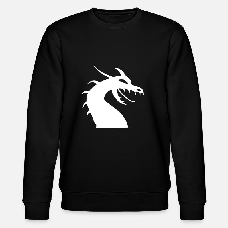 Silhouette de tête de dragon - Sweat bio CHANGER Stanley/Stella Unisexe - noir
