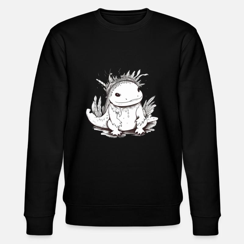 Kouak the axolotl - Stanley/Stella CHANGER Unisex Organic Sweatshirt - black