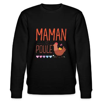Maman poule - Sweat bio CHANGER Stanley/Stella Unisexe - noir - Devant - Nik (191cm) & Marisol (170cm)