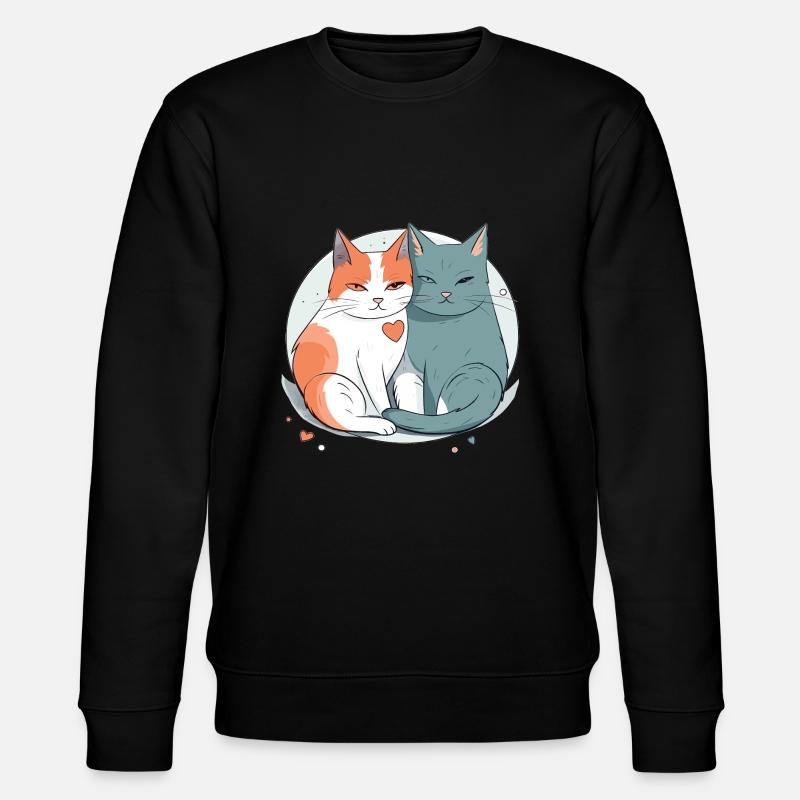 Katzenliebe - Stanley/Stella Unisex Bio-Sweatshirt CHANGER  - Schwarz