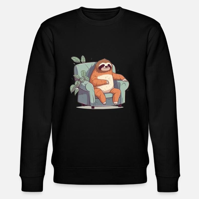 Faultier - Stanley/Stella Unisex Bio-Sweatshirt CHANGER  - Schwarz