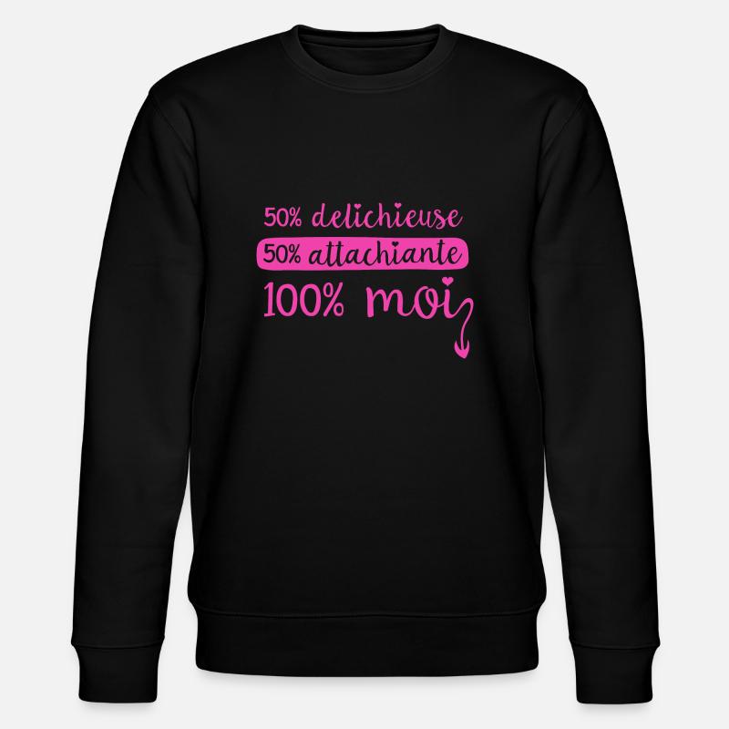 Attachiante Delichieuse - Sweat bio CHANGER Stanley/Stella Unisexe - noir