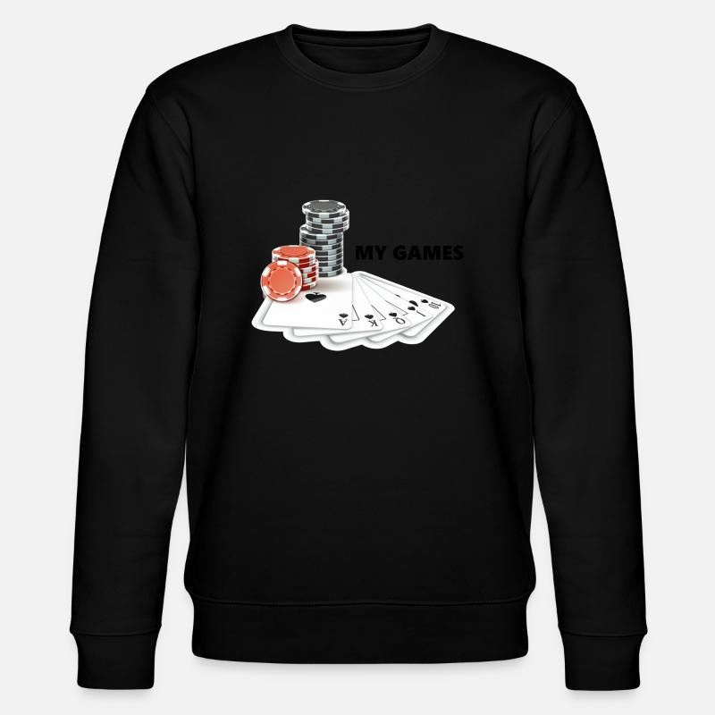 Boardgame Chess Backgammon Game Night - Stanley/Stella CHANGER Unisex Organic Sweatshirt - black