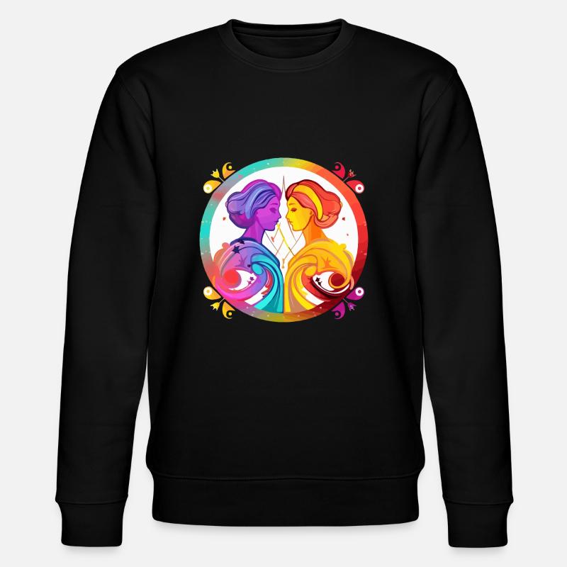 Lo and Li Gemini - Stanley/Stella CHANGER Unisex Organic Sweatshirt - black
