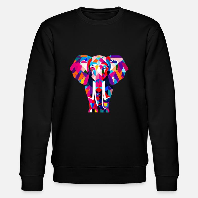 Elephant - Stanley/Stella Unisex Bio-Sweatshirt CHANGER  - Schwarz