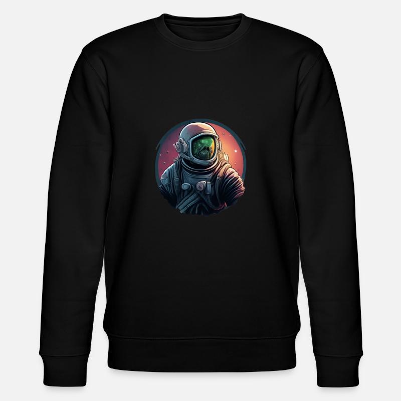 Astronaut - Stanley/Stella Unisex Bio-Sweatshirt CHANGER  - Schwarz