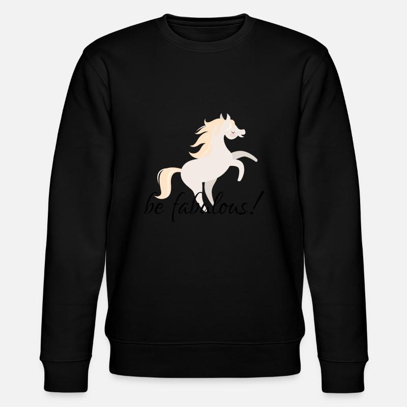 Pferde - Stanley/Stella Unisex Bio-Sweatshirt CHANGER  - Schwarz