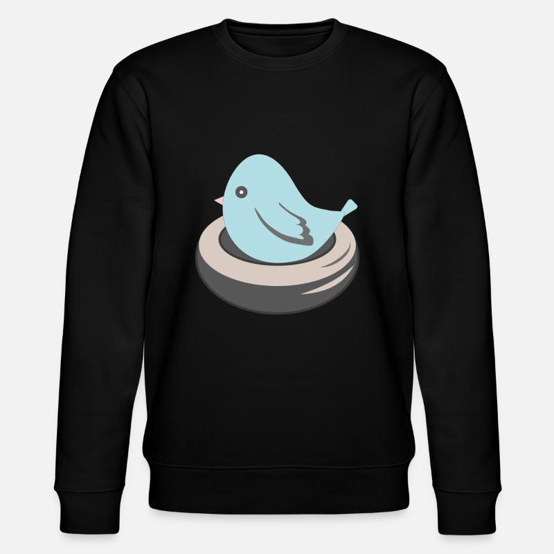 BLUE BIRD NESTING - Stanley/Stella Unisex Bio-Sweatshirt CHANGER  - Schwarz